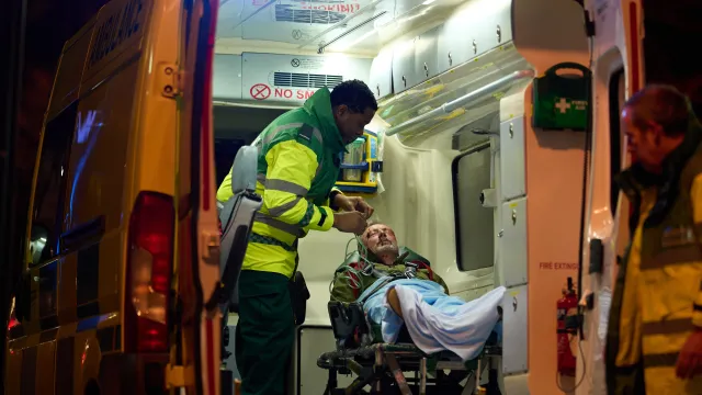 Man in ambulance