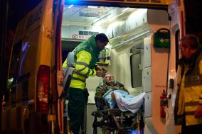 Man in ambulance